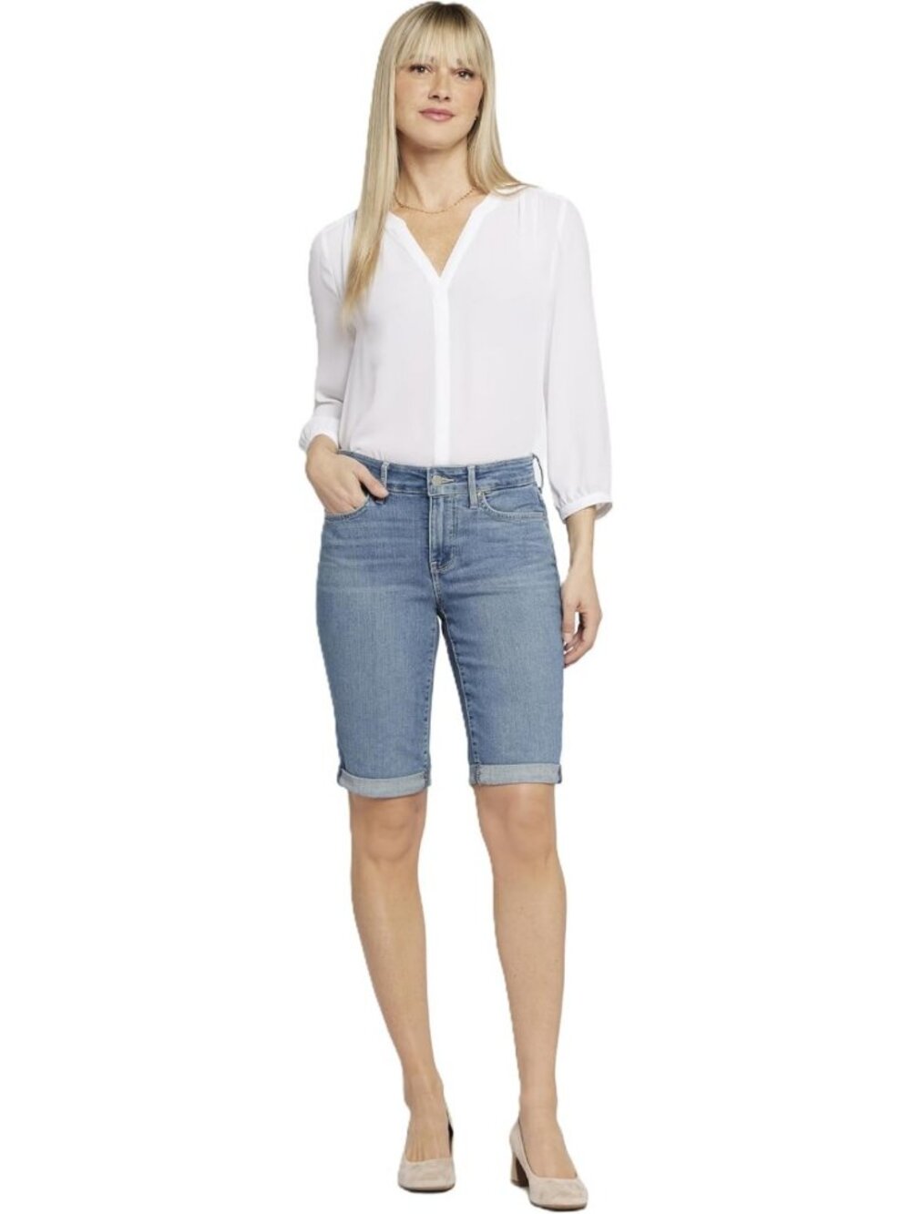 NYDJ Women's Briella Roll Cuff Denim Shorts